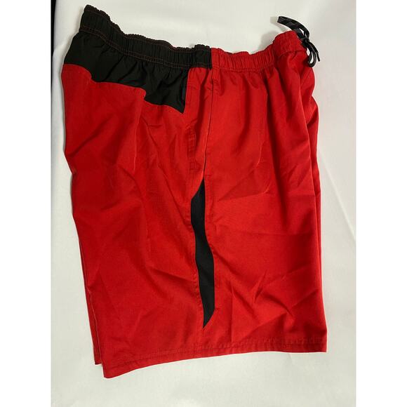 Nike Red Black Athletic Shorts XXL Mesh Lined Drawstring Waist - Picture 3 of 11